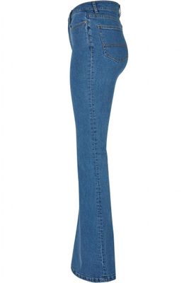 Ladies Organic High Waist Flared Denim Pants