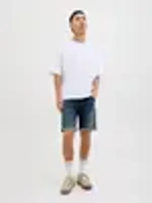 Fox Denim Shorts Normal Passform Blå Medelhög Midja