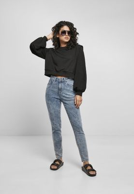 Kort crewneck till dam med vida armar
