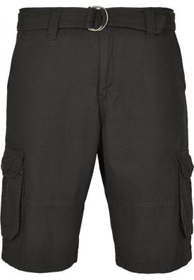Cargo shorts with belt and ripstop