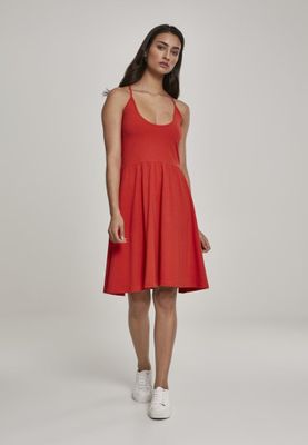 Dress with narrow straps