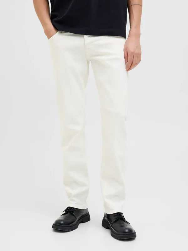 Vita slim fit jeans herr - GLENN