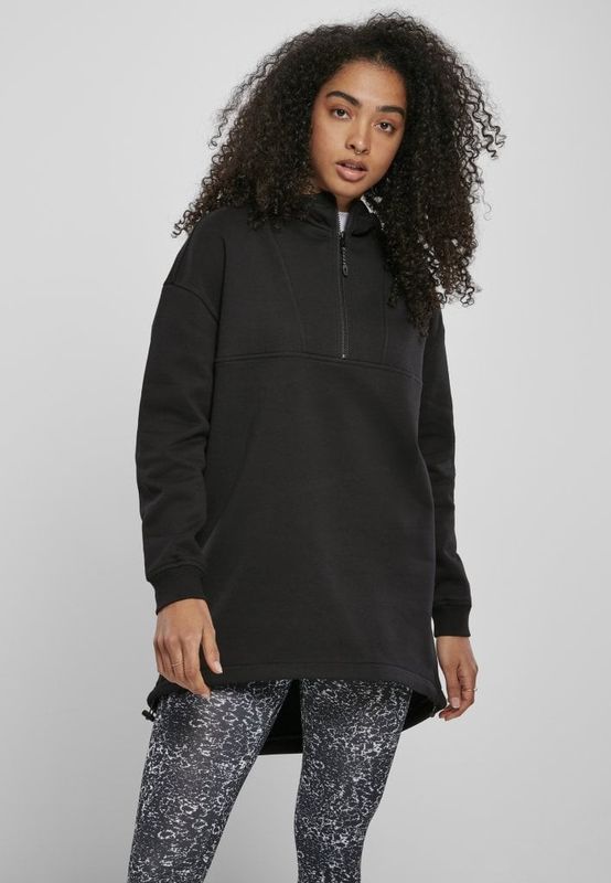 Ladies' long black hoodie