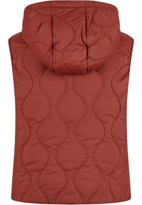 Women's lightweight quilted vest with hood
