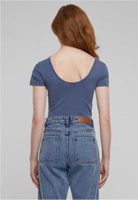 Dame bodysuit i stretchy bomuldsstof