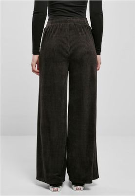 Ladies Velvet Rib Straight Sweat Pants