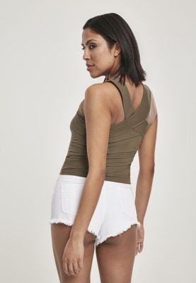 Top with wide shoulder straps in cross