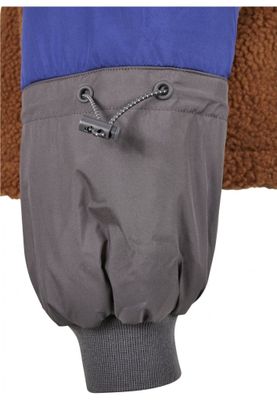 Three-tone teddy jacket for women
