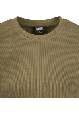 Ribbed short t-shirt ladies