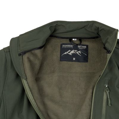 Green softshell jacket for men