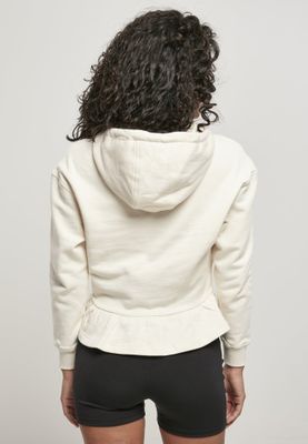Hoody with ruffles in organic cotton