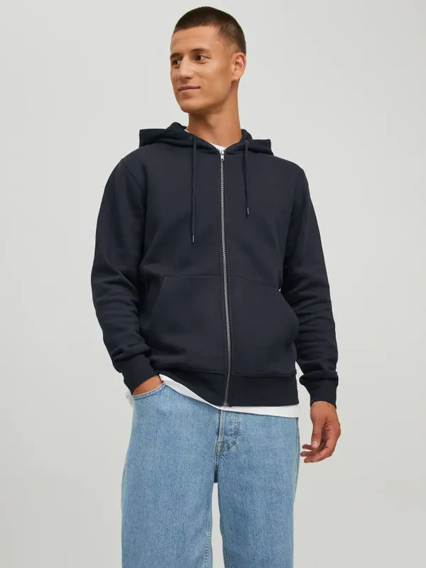 Avslappnad Hoodie Med Dragkedja