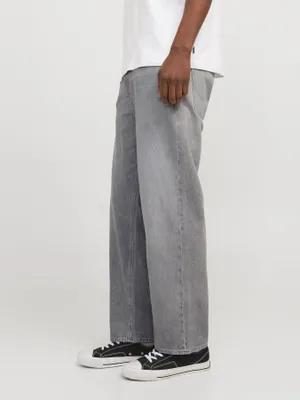 Grå loose fit jeans herr - EDDIE