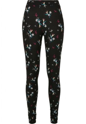 Black floret leggings