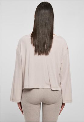 Ladies Short Modal Bateau Necklinie Longsleeve