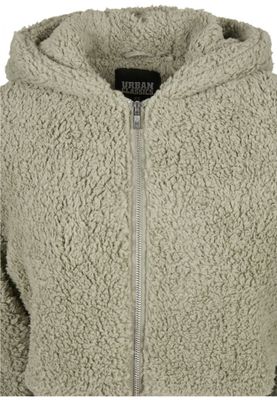 Short oversize teddy jacket