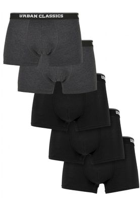 Boxer shorts 5-pack gray/black
