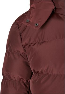 Logotyp bröst Hooded Puffer Jacket för herr – cherry