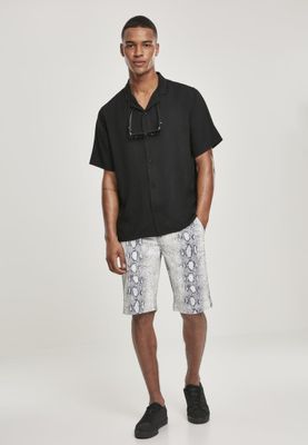 Snake patterned shorts men