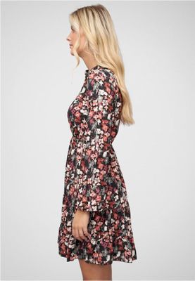 Chiffon dress with buttons