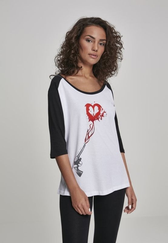 Raglan-t-shirt med pistolprint