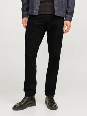 Svarta tapered fit jeans herr - MIKE