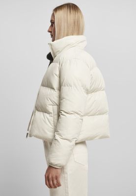 Ladies Short Peached Puffer Jacket