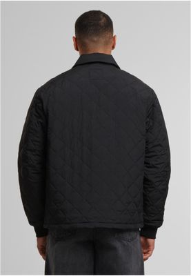 Kviltat mönster Quilted Overshirt Jacka för Herr – Svart
