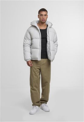 Basic Puffer Jacket With Hood för herr – Lightasphalt