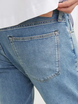 Ljusblå slim fit jeans med stretch - GLENN