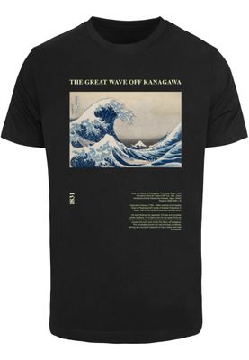 Stort vågmotiv, text ovanför APOH Hokusai 1831 T-Shirt – svart