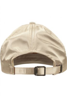 Low profile cap in satin fabric