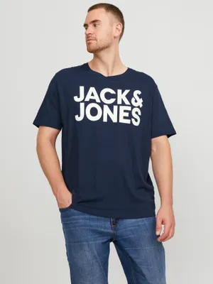 JACK & JONES Navy T-shirt Plus Size