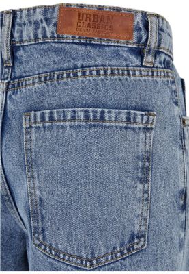 Ladies Distressed 90's Wide Leg Denim Pants