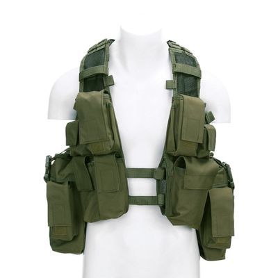 Tactical carrying vest with MOLLE modules