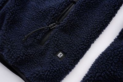 Navy teddy jacket hooded - men