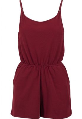Jumpsuit with narrow shoulder straps