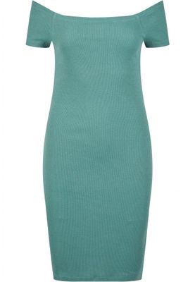 Ladies Off Shoulder Rib Dress