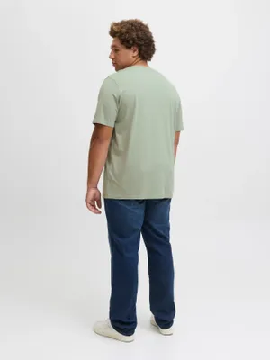 Ljusgrön T-shirt med tryck herr plus size – Jack & Jones