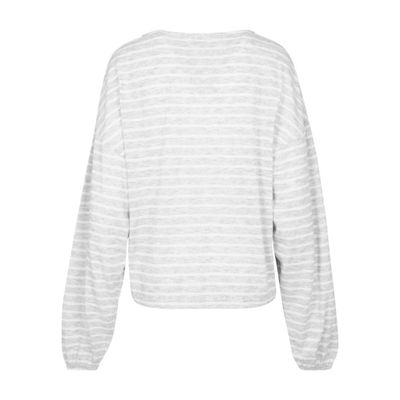 Ladies oversize stripe pullover