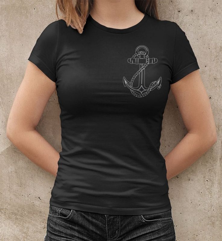 Black Anchor T-shirt Ladies