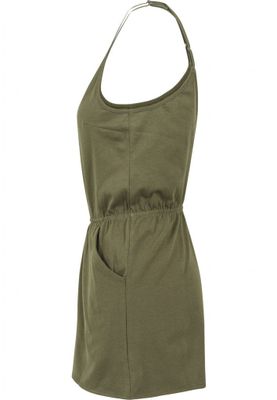 Jumpsuit with narrow shoulder straps
