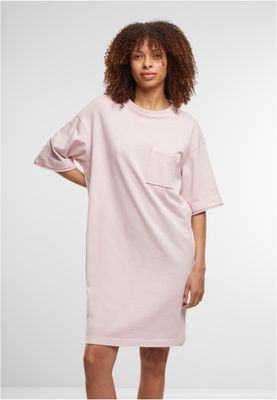 Tvättad T-Shirtklänning med Fickor