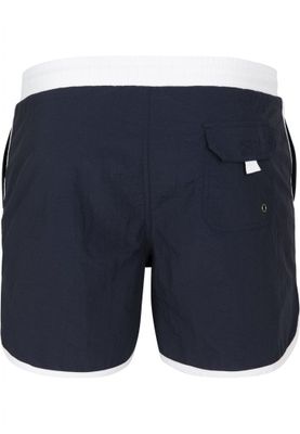 Retro swim shorts navy/white