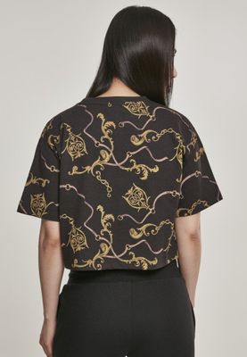 Short t-shirt in luxury pattern ladies