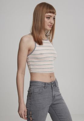 Stribet sweater uden arme