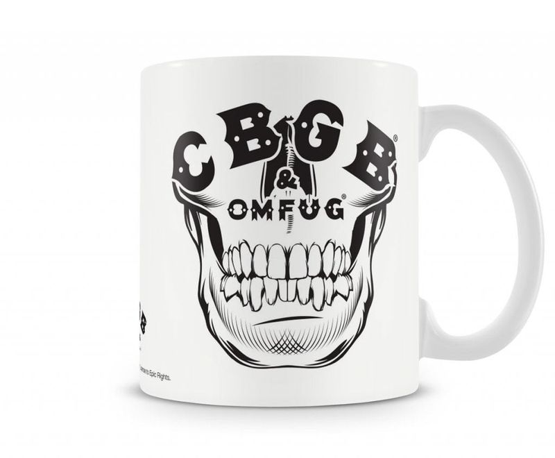 CBGB & OMFUG Skull coffee mug