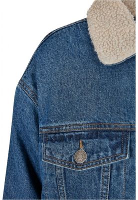 Ladies Oversized Sherpa Denim Jacket