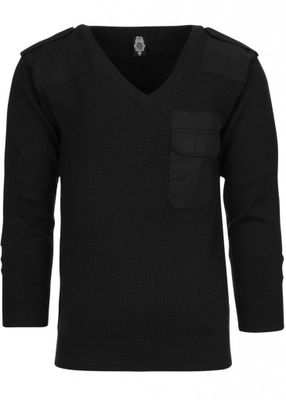 Knitted pullover V-neck - 50% wool