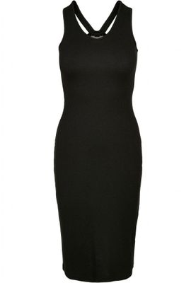 Ladies Midi Sleeveless Rib Dress
